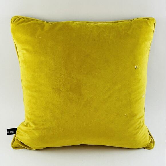 Rodeo Home Throw Pillow Yellow Gold Mustard Chenille Texture Down Feather Filled - Picture 7 of 13
